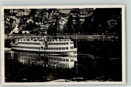 1956 M.S. Rijnland bei Oberwesel AK