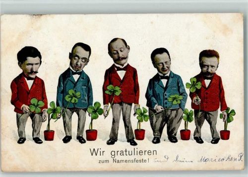 1906 Verlag BKW Serie 937-5 - Männer mit Glücksklee - Humor