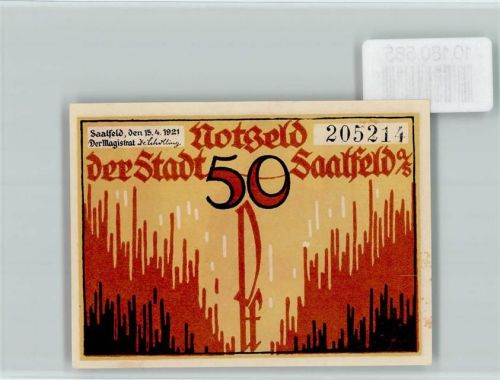 Saalfeld Notgeld Hohe Schwarm
