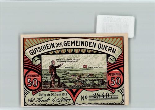 Quern Notgeld Bismarckturm Scheersberg