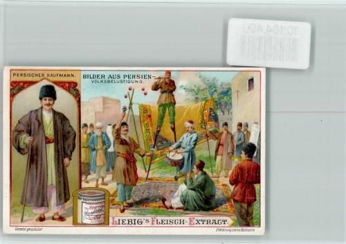 Bilder aus Persien, Oersischer Kaufmann, Volksbelustigung, Sammelbild Liebig