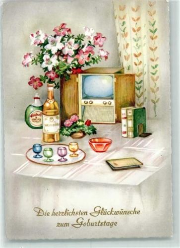 Geburtstag Stilleben AK