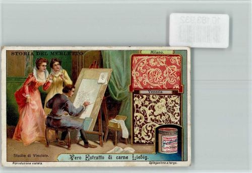 Storia del Merletto - Spitzendecken aus Burano - Sammelbild Liebig