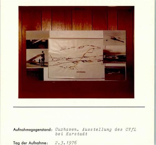 Cuxhaven Austellung des CVfL bei Karstadt Foto montiert auf Karton