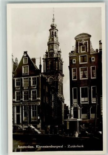 Amsterdam Kloveniersburgwal, Zuiderkerk Foto 1962 AK