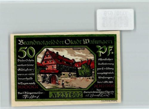 Wasungen Notgeld Amtsgericht Trümmerort