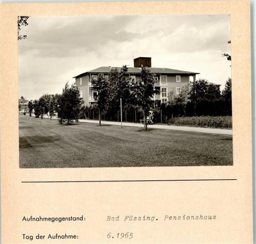 Bad Füssing Pensionshaus Foto montiert auf Karton