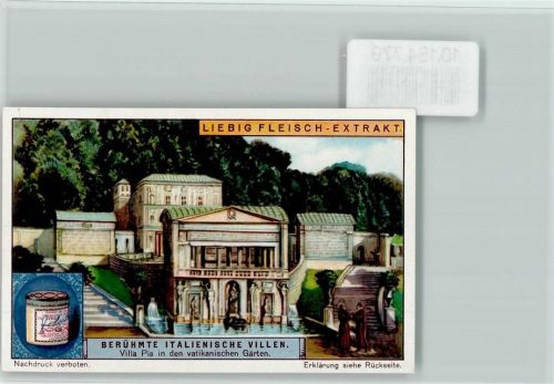 00100 Roma - Berühmte Italienische Villen , Villa Pia - Sammelbild Liebig
