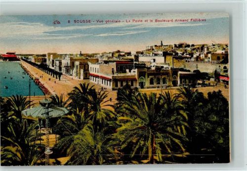 Sousse Vue générale La Poste et le Boulevard Armand Falliéres