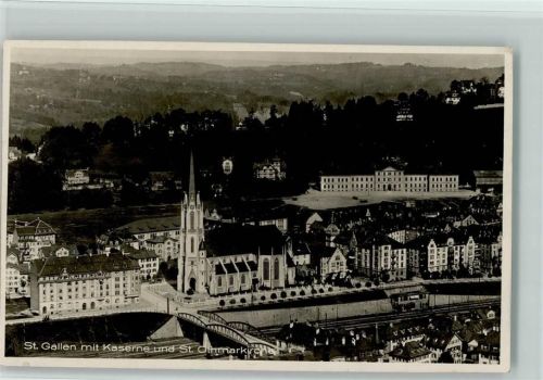 St. Gallen 1926 Kaserne und St. Othmarkirche