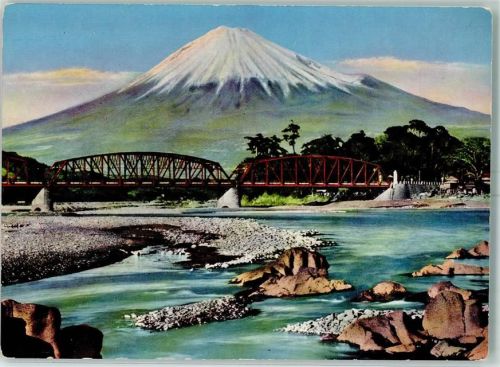 Fuji River Fujikawa and Mt. Fuji
