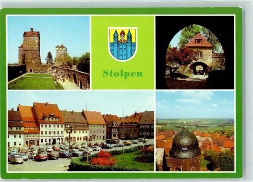 Stolpen Seiger- und Johannisturm Coselturm Klengelsburg Blick über den Schlösserturm auf die Stadt Markt
