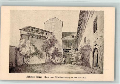 Iberg Schloss Iberg nach einer Bleistiftzeichnung um das Jahr 1823