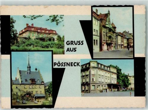 Pößneck Erholungsheim Dr. I. P. Semmelweis Rathaus Breite Straße Hotel Posthirsch