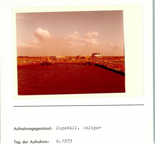 Dagebüll Hafen Anleger Foto montiert auf Karton