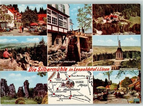 Leopoldstal Silbermühle Mühlrad Herrmannsdenkmal Externsteine