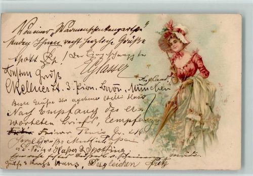 1900 Frau mit einer Brille AK