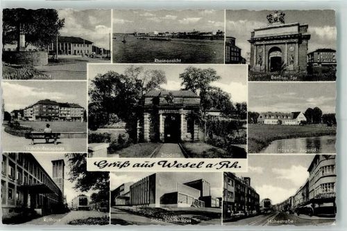 Wesel Zitadelle Städ. Bühnenhaus Berliner Tor Rathaus