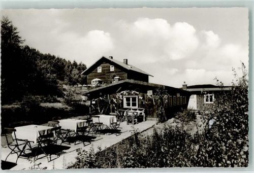 Willingen Gaststätte an den Skiliften Terrasse