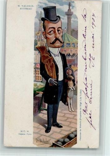 sign Moloch - Karikatur - M.Waldeck Rousseau AK