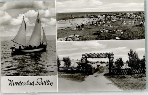 Schillig Strand Segelboot Zeltplatz Schillig
