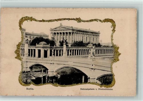 Berlin Mitte 1902 Gallerie , Friedrichbrücke AK
