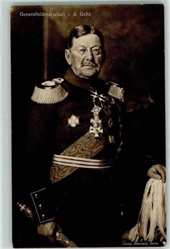 Generalfeldmarchall von Goltz mit Orden - Wohlfahrtskarte