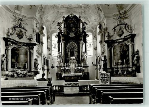 Ising Wallfahrtskirche Marienkirche Rückseite mit Abschürfungen bzw Kleberesten