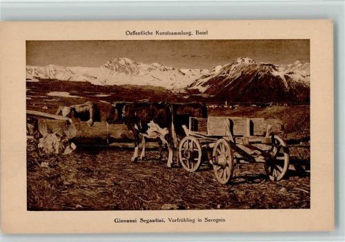 Ochsenkarren - Bild von Segantini AK