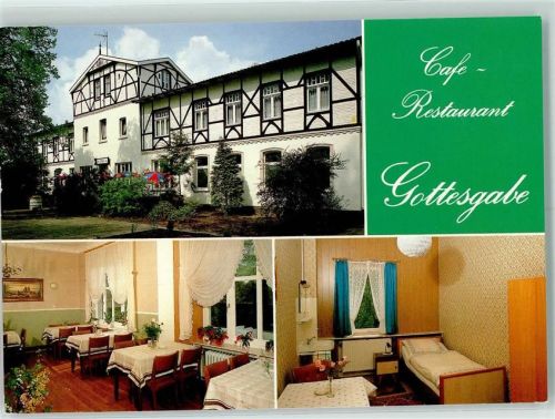 Bentlage Café Restaurant Gottesgabe Innenaufnahmen Gastraum Einzelzimmer