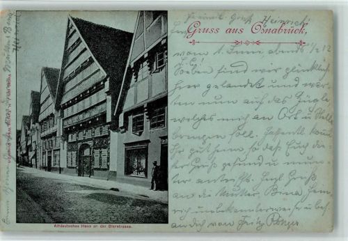 Osnabrück 1899 Altdeutsches Haus an der Bierstrasse
