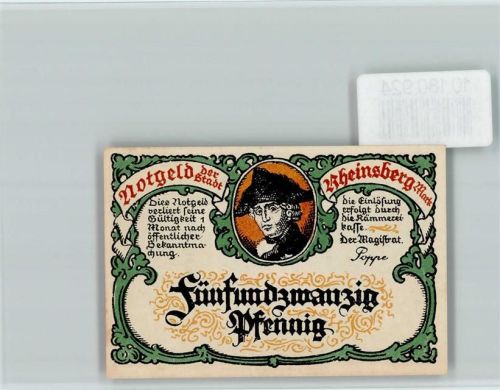 Rheinsberg Notgeld