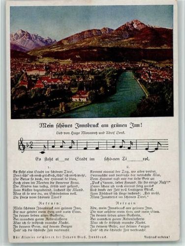 Innsbruck Gesamtansicht Lied Mein schönes Innsbruck am grünen Inn