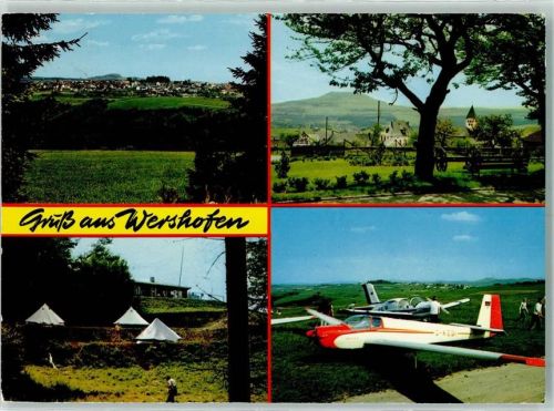53520 W5489 Wershofen - Blick auf den Aremberg Flugzeuge