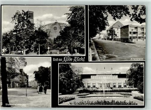 50667 W5000 Köln Riehl 503 Gebrauchsspuren Rückseite mit Abschürfungen und Kleberesten Altersheim Stammheimer Straße Flora