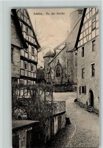 Schlitz An der Kirche Fachwerkhäuser