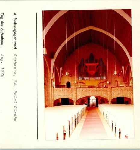Cuxhaven St. Petri-Kirche Orgel Foto montiert auf Karton