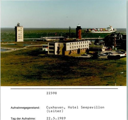 Cuxhaven Hotel Seepavillon Foto montiert auf Karton