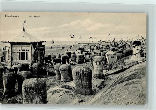 26548 W2982 Norderney 1910 - Strandleben Strandkörbe
