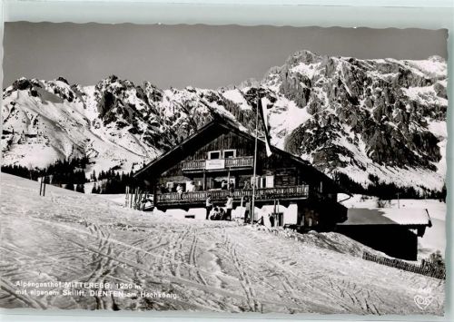 Dorf Alpengasthaus Mitteregg Dienten am Hochkönig Winter