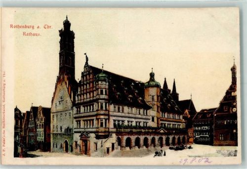 Rothenburg Rathaus Reliefdruck, plastisch ausgearbeitet