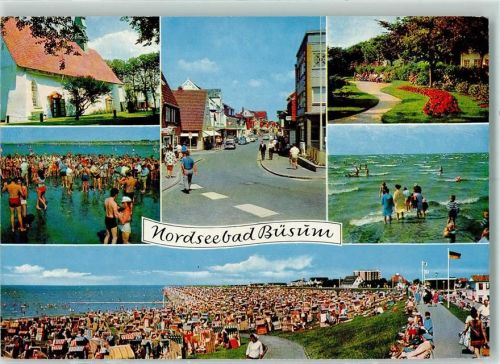Büsum Nordseebad Fahne Strand Garten Kirche