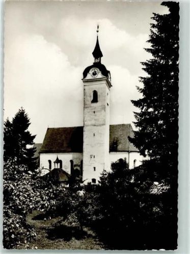 Vogtareuth Rückseite mit Abschürfungen bzw Kleberesten Kirche