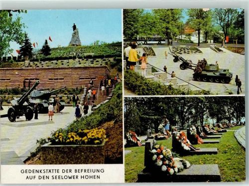 Seelow Rückseite mit Abschürfungen bzw Kleberesten Gedenkstätte der Befreiung