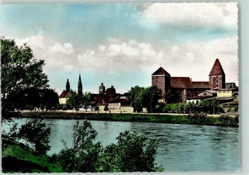 Ingolstadt Donaupartie Rückseite mit Abschürfungen bzw Kleberesten