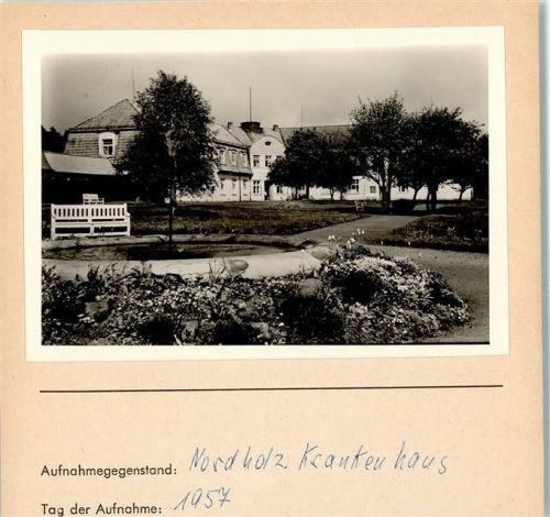 Spieka-Neufeld Krankenhaus Foto montiert auf Karton