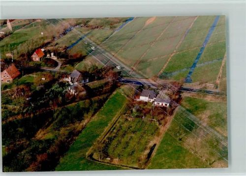 Nordleda Luftaufnahme Grundstück Brigitte Spleets Foto montiert auf Karton