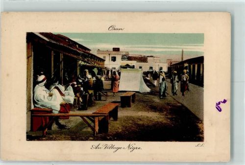 Oran 1917 Au Village Negre AK