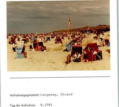 Langeoog Strand Foto montiert auf Karton