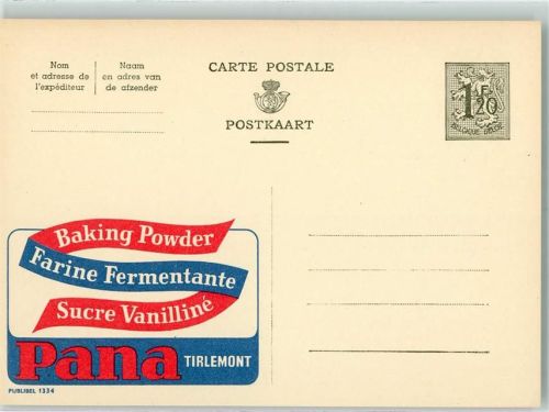 Backpulver Pana - Publibel 1334 Belgische Ganzsache Wertstufe 1,20